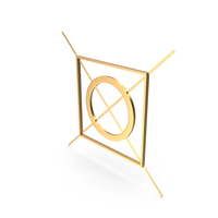 Gold Do Not Tumble Dry Symbol PNG & PSD Images