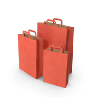 Paper Bags Red PNG & PSD Images