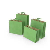 Paper Bags Green PNG & PSD Images