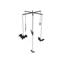 Bats Hanging For Halloween Decorations PNG & PSD Images