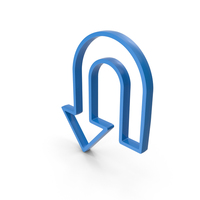 U Turn Down Arrow Symbol PNG & PSD Images