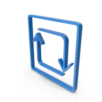 Square Refresh Two Arrows Symbol PNG & PSD Images
