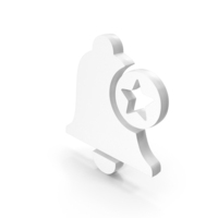 White Bell Notification Star Symbol PNG & PSD Images