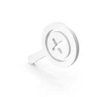 White Magnifying Glass With Wrong Symbol PNG & PSD Images