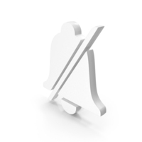 White Notification Bell Block Symbol PNG & PSD Images