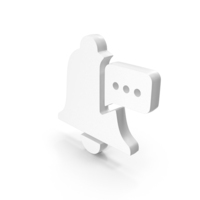 White Notification Bell Messenger Symbol PNG & PSD Images