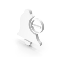 White Notification Bell Minus Symbol PNG & PSD Images