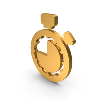 45 Minutes Alarm Icon Gold PNG & PSD Images