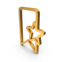 Bookmark Favorite Tag Icon Gold PNG & PSD Images