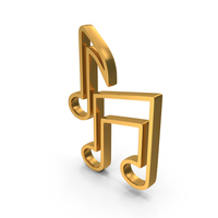 Musical Symbols Gold PNG & PSD Images