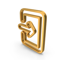 Out Line Login Icon Gold PNG & PSD Images