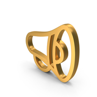 Out Line Megaphone Icon Gold PNG & PSD Images
