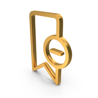 Remove Bookmark Icon Gold PNG & PSD Images