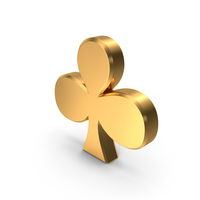 Club Card Suit Golden PNG & PSD Images