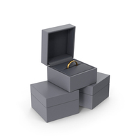 Gray Ring Boxes With Ring PNG & PSD Images