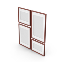 Wall Picture Frames Dark Wood PNG & PSD Images