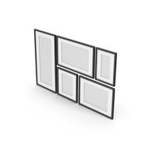 Black Wall Picture Frames PNG & PSD Images