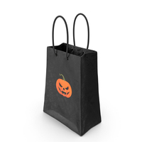 Black Halloween Candy Shopping Bag PNG & PSD Images