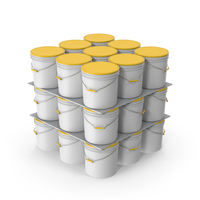Stacked Plastic Paint Buckets PNG & PSD Images