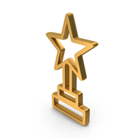 Gold Achievement Award Cup Icon PNG & PSD Images