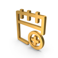 Add Reminder Slip Icon Gold PNG & PSD Images