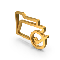Checked Folder Verify Icon Gold PNG & PSD Images