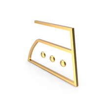 Gold Iron High Temperature Symbol PNG & PSD Images