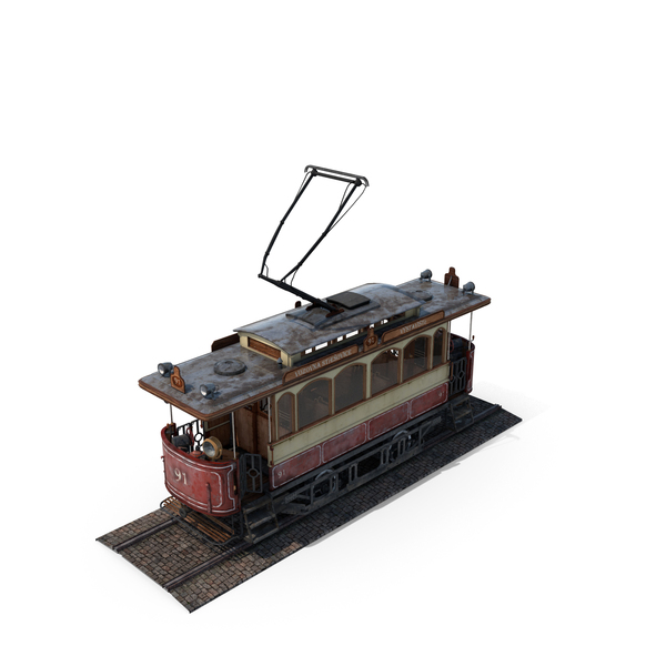 Classic City Tram PNG & PSD Images