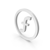 White Netherlands Antillean Guilders Icon PNG & PSD Images