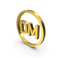 Gold German Deutsche Mark Icon PNG & PSD Images