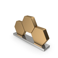 Bronze Decorative Hexagonal Accessory PNG & PSD Images