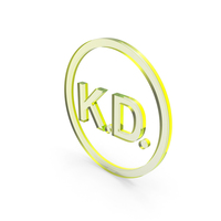 Kuwaiti Dinar Icon Glass PNG & PSD Images