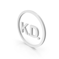 Kuwaiti Dinar Icon White PNG & PSD Images