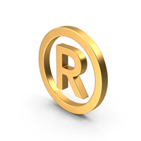Registered Icon Gold PNG & PSD Images
