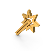 Magic Wand Icon Gold PNG & PSD Images