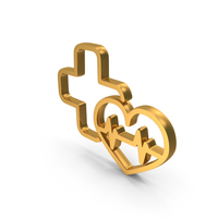 Medical Cardiology Icon Gold PNG & PSD Images