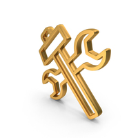 Out Line Repair Tools  Icon Gold PNG & PSD Images