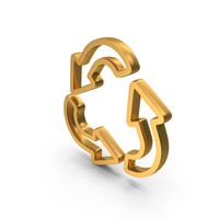 Recycling Ecology Icon Gold PNG & PSD Images