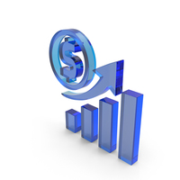 Financial Growth Dollar Glass Icon PNG & PSD Images
