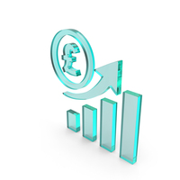 Pound Financial Growth Glass Icon PNG & PSD Images