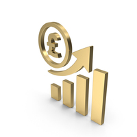 Pound Financial Growth Gold Icon PNG & PSD Images
