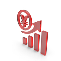Yen Financial Growth Glass Icon PNG & PSD Images