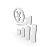 Chinese Yuan Financial Growth White Icon PNG & PSD Images