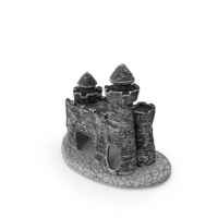 Aquarium Decoration Black Castle PNG & PSD Images