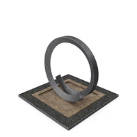 Circle Garden Fountain No Water PNG & PSD Images