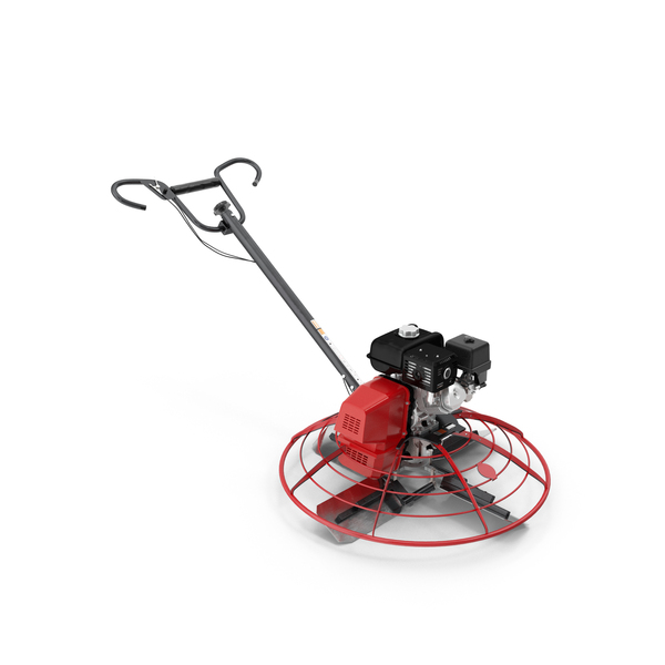 Concrete Power Trowel Machine Red PNG & PSD Images