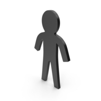 Plastic Stickman Standart Pose Black PNG & PSD Images