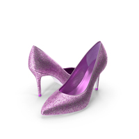 Purple Sparkly Pumps PNG & PSD Images