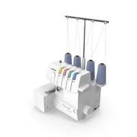 Serger Machine Brother 1034D with Thread Spools PNG & PSD Images