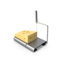 Steel Cheese Slicer with Cheese Wedge PNG & PSD Images